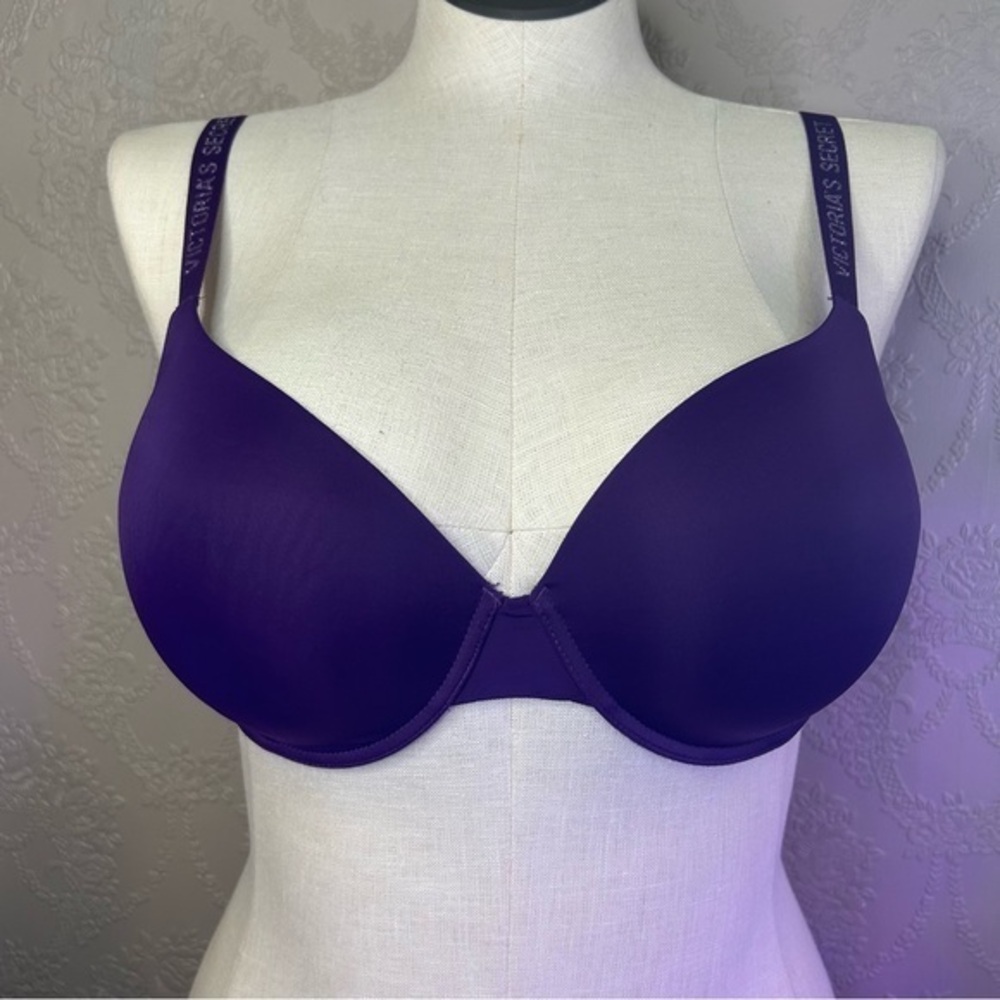 Purple Women's Bra Victoria’s secret T-shirt lightly lined Demi 34DD